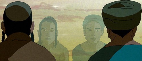 Scene from the new animated documentary Jews and Muslims: Intimate Strangers, by Karim Miské.