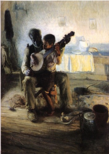 Henry Ossawa Tanner, The Banjo Lesson, 1893; oil on canvas. 