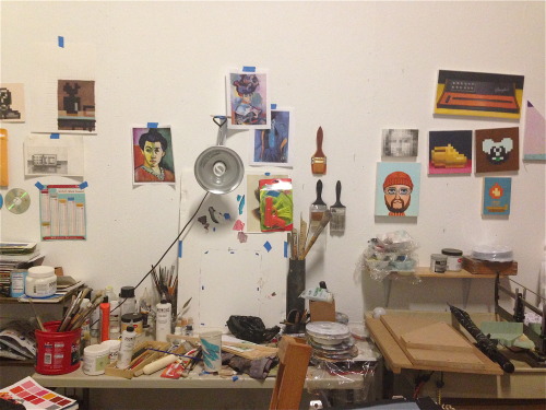 A look inside Ashley Anderson’s studio at The Goat Farm, 2014 (Photo by Sherri Caudell).