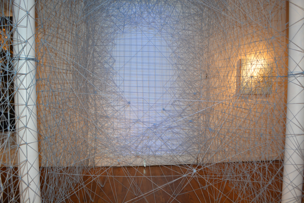 Sabre Esler's string installation. (Photo: Chastain Arts Center)
