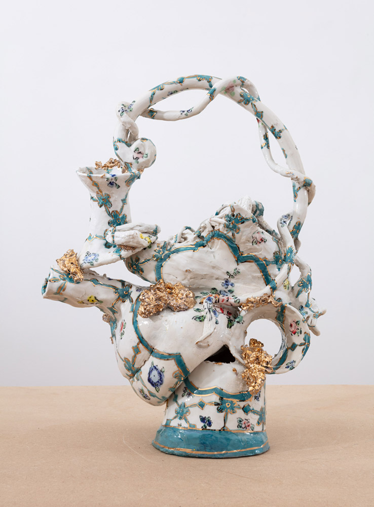 ceramic vessel on display at Nina Johnson Gallery, Miami