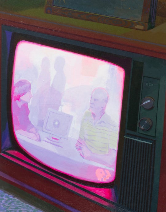 painting depicting tv screen